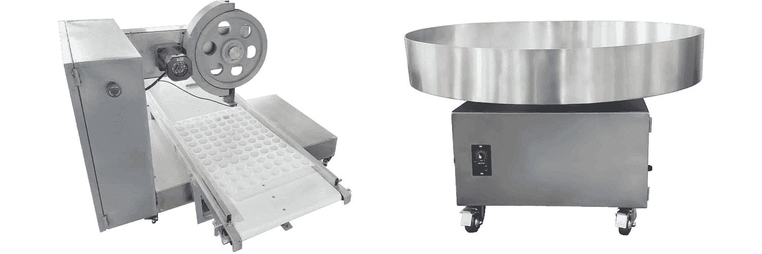 ST-280A Mochi Wrapper Powder Machine/Ball Rounding Machine met lade uitlijning